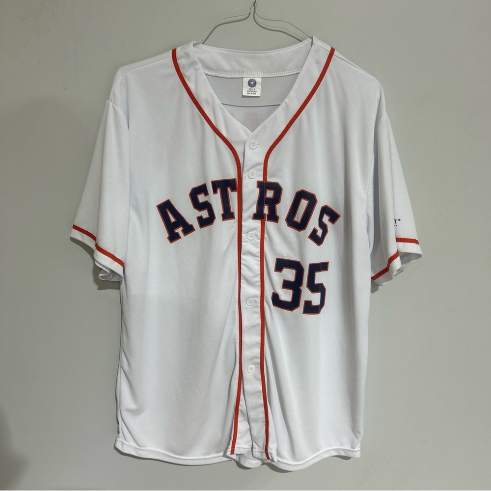 Houston Astros Justin Verlander #35 Jersey Mens ADULT XL White PREOWNED.